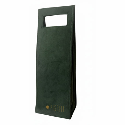 Kit para Vinho Piselli Abridor de Vinho + Wine Bag em Veludo Verde - Exclusivo